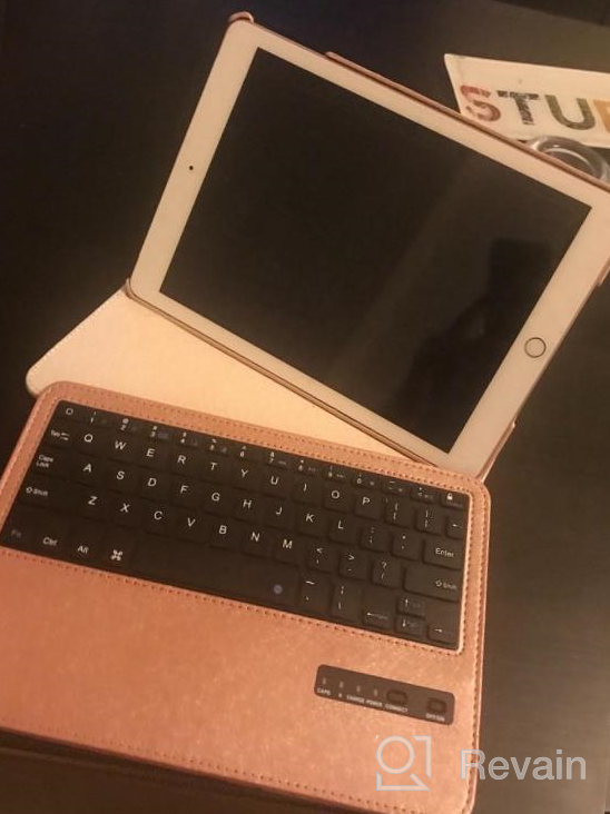 img 1 attached to KVAGO Touchpad Keyboard Case For IPad 9Th/8Th/7Th Generation, IPad Air 3, Pro 10.5 - 7 Color Backlit - Built-In Pencil Holder - Detachable, Wireless Backlit Keyboard - Rose Gold review by Sonny Nevers