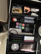 img 1 attached to Portable Makeup Train Case With 4 Trays And Lockable Divider - Aluminum Cosmetic Box For Makeup Artists And Crafters - Silver Floral Design review by Jordan Serba