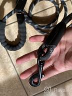 img 1 attached to 6 FT Durable Slip Lead Dog Leash With Zipper Pouch, Padded Handle And Highly Reflective Threads For Medium/Large Dogs (18~120 Lbs.), By IYoShop - Black review by Isaac Islam