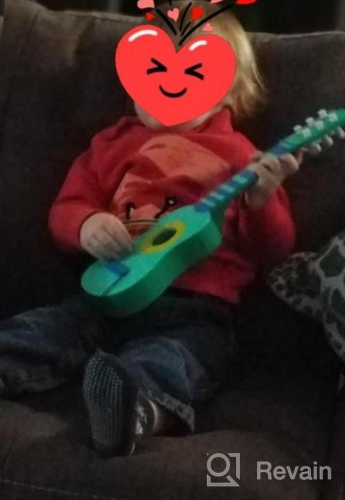 img 1 attached to Cute And Educational! Introducing The WEY&FLY 6-String Kids Toy Guitar For Developmental Fun And Learning review by Walter Hodzic