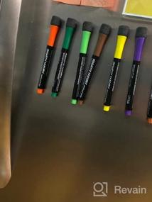 img 7 attached to 12 Pack JR.WHITE Magnetic Dry Erase Markers - 9 Colors, Fine Tip & Low Odor W/ Eraser Cap For Whiteboard, Refrigerator, Classroom & Office