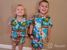img 4 attached to 🌺 Hibiscus Hawaiian Island Turquoise Boys' Clothing by RJC