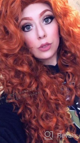 img 1 attached to Angelaicos Women'S Fluffy Wavy Halloween Merida Wig - Perfect For Party Costumes! review by Brett Zhu