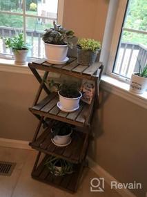 img 8 attached to Sunnyglade 4-Tier Foldable Flower Rack: A Versatile Plant Stand For Your Garden, Patio, Or Bedroom