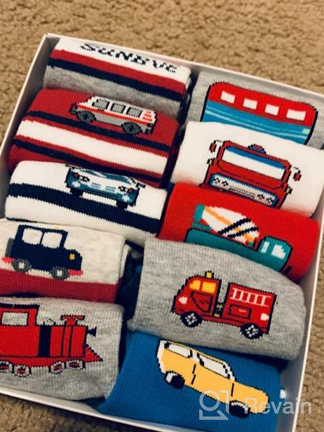 img 1 attached to Cool and Comfy: SUNBVE Kids Boys Soft Fashion Cotton Dress Socks - the Perfect Gift review by Omar Obong