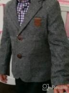 img 1 attached to JiaYou Kids Boy Casual Slim Fit Outwear Coat Blazer Jacket review by Brian Hrdlicka