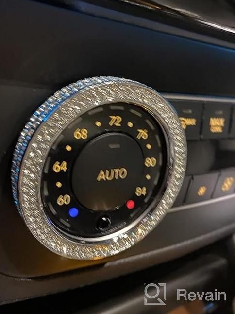img 1 attached to Mercedes Benz Interior Knob Cover: TopDall Bling Climate Control AC Button Crystal Accessory review by Ryan Barton