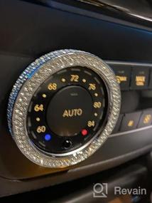 img 5 attached to Mercedes Benz Interior Knob Cover: TopDall Bling Climate Control AC Button Crystal Accessory