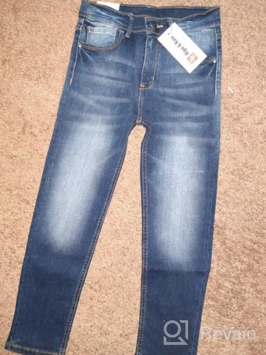 img 1 attached to Faded Blue Skinny Jeans for Little Boys - Soft, Ripe and Raw with Adjustable Waistband review by Prince Burr