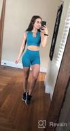 img 1 attached to Women'S 2-Piece Seamless Yoga Gym Outfit: High Waisted Biker Shorts & Sport Bra Tracksuit Set review by Michael Swanson