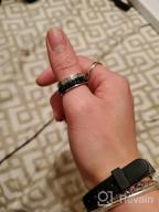 картинка 1 прикреплена к отзыву 🗡️ Вальили Нордическое викингское символьное кольцо со спиннером: нержавеющая сталь/золото/черный - идеальный подарок для мужчин/женщин (размеры 7-13) от Fred Whitehead