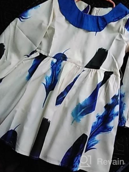 img 1 attached to 👗 Blue Feather Short Sleeve Shirt Dress - Mommy and Me Matching Set of Maxi Dresses review by Kayla Johnson