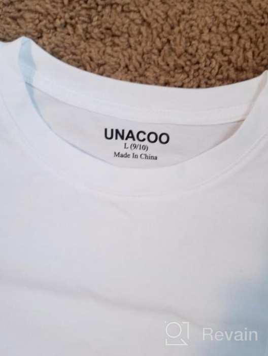 img 1 attached to Cotton Crew Neck Short Sleeve Jersey Boys' Clothing by UNACOO review by Joseph Mathis