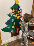 img 1 attached to YEAHBEER 3.2FT Felt Christmas Tree For Kids Wall With 30 Detachable DIY Ornaments - Xmas Gift And Door Hanging Decoration For New Year Celebrations review by Gallo Carone