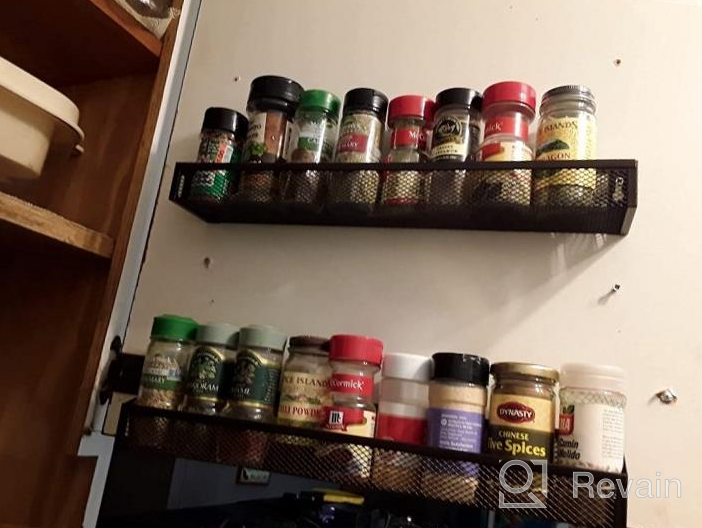 img 1 attached to Efficient Cabinet And Wall-Mounted Spice Rack Organizer For An Organized And Accessible Kitchen! review by Jared Gopalan