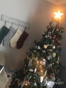 img 8 attached to SherryDC 18 дюймов вязаные рождественские чулки большие рождественские висячие украшения носки для семейной вечеринки Декор