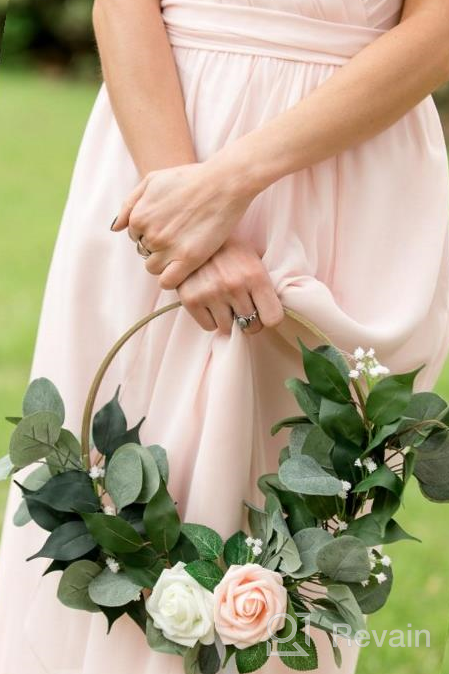 img 1 attached to Supla 6' Long Eucalyptus Garland Faux Silver Dollar Eucalyptus Leaves Garland Greenery Garland Wedding Hanging Eucalyptus Vine Arch Swag 164 Pcs Leave In Grey Green For Backdrop Photo Booth Boho Decor review by James Weber