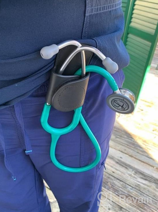 img 1 attached to Leather Stethoscope Holder Clip - Convenient Waist Belt Attachment For Easy Access And Security review by Herb Guevara