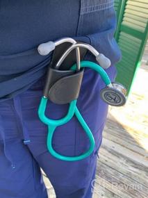 img 5 attached to Leather Stethoscope Holder Clip - Convenient Waist Belt Attachment For Easy Access And Security