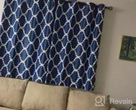 img 1 attached to Stylish Moroccan Inspired Blackout Curtains With Grommet Top For Living Room - 52 X 84 Inches, Red (1 Panel), By Melodieux review by Dale Sundet
