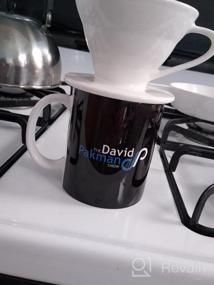 img 8 attached to V60 Керамический фильтр для капельницы для кофе на 1-3 чашки с 80 бумажными фильтрами - ропонанский белый фарфоровый конус для дома, кафе и ресторанов