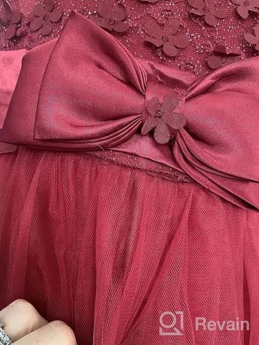 img 1 attached to Elegant Lace Tulle Princess Party Dress For Flower Girls At Weddings, Bridesmaids, Baby Girl Pageants, And Baptisms - Acecharming review by Everett Underberg