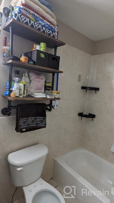 img 1 attached to Maximize Bathroom And Kitchen Storage With Hoomtaook Wall-Mounted Corner Caddy: 2-Tier Adhesive Triangle Shelves With No Drilling Required! review by Ernest Etienne