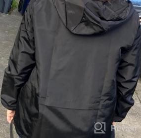 img 6 attached to GEMYSE Женская непромокаемая куртка от дождя, легкий плащ, упаковываемая ветровка с капюшоном на открытом воздухе