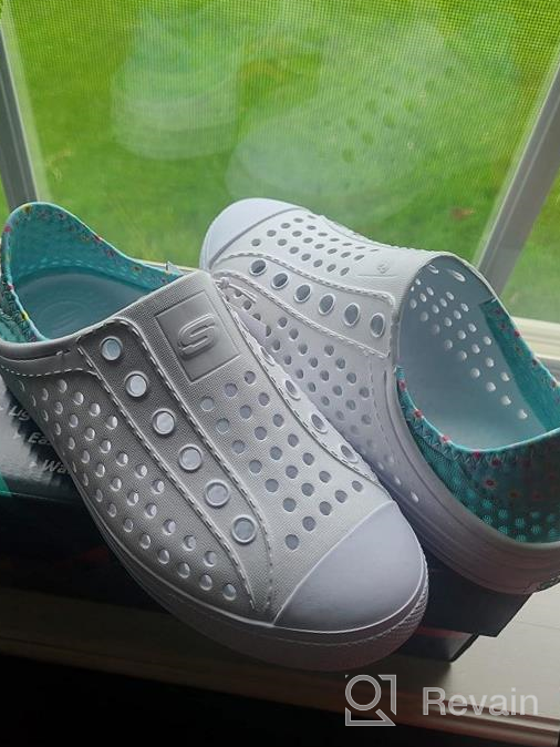 img 1 attached to 👟 Skechers Kids Girls' Slip on Water Shoe Mint- A Stylish & Comfy 3 M US Water Shoe for Girls review by Alex Barnes