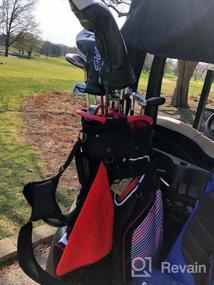 img 6 attached to Темно-синяя сумка для гольфа: легкая, портативная и организованная с 14-полосным разделителем и пылезащитным чехлом