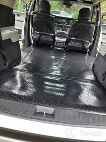 img 8 attached to RESILIA Heavy Duty Garage Floor Runner & Protector Mat - Slip-Resistant Grip, Embossed Diamond Plate Pattern, Water & Stain Resistant: 4'X10' Black