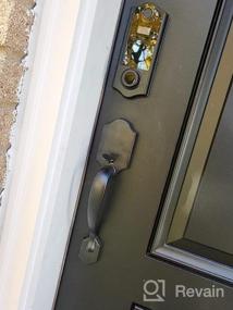 img 8 attached to HARFO Electronic Keypad Deadbolt Door Lock With Handle Set, Fingerprint Smart Digital Entry Lock, Aged Bronze Finish