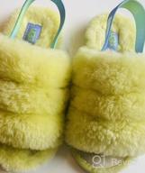 img 1 attached to 🐻 Adorable UGG Girls Fluff Slide Sandal for Boys - Comfortable and Stylish Shoes review by Jeff Apel