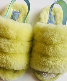 img 7 attached to 🐻 Adorable UGG Girls Fluff Slide Sandal for Boys - Comfortable and Stylish Shoes