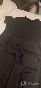 img 5 attached to Lrady Womens Casual Shirt Dress High Low Irregular Hem Ruched Blouse Asymmetrical Peplum Long Tunic Tops