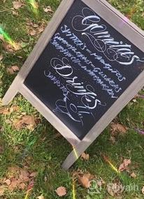 img 6 attached to Wedding-Ready Double-Sided A-Frame Chalkboard Sign With Rustic Vintage Charm/Sidewalk Sandwich Board For Outdoor Events/Sturdy Freestanding Chalk Board For Increased Visibility And Customization
