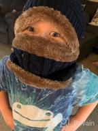 img 1 attached to 👦 XYIYI Kids 2-Piece Winter Knit Hat and Scarf Set for Ages 5-14, Warm Beanie Cap and Neck Warmer review by Nick Esquibel