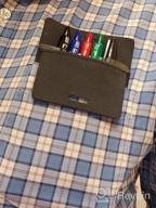 img 1 attached to Secure And Stylish Leather Pen Pouch Holder For Shirts And Lab Coats - Keep Pens From Breaking With 5 Pen Capacity - Pack Of 2 review by Jim Fuhrer