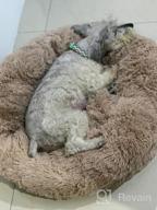 img 1 attached to Grey Anti-Anxiety Donut Dog Bed For Small Medium Dogs - Calming Pet Cuddler Bed With Soft Plush Faux Fur, Machine Washable And Anti-Slip Bottom By JOEJOY review by Zachary Pete