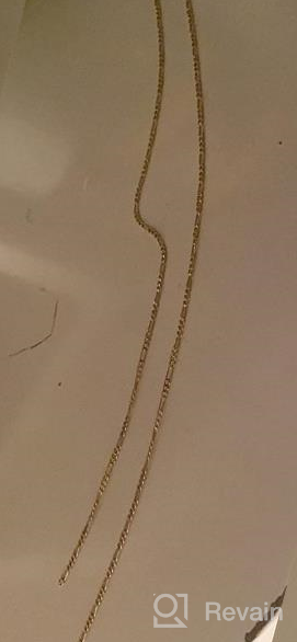 img 1 attached to Shop the Versatile PORI JEWELERS 10K Gold Figaro Chain Necklace or Bracelet - Available in 7 Gorgeous Options! review by Brandon Carr