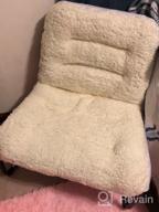 img 1 attached to Comfy & Padded Folding Dorm Chair - Perfect For Reading, Leisure & Lounging In Bedroom, Living Room Or Teen'S Den | Zenree Sherpa Seat White review by Ismael Hennigan