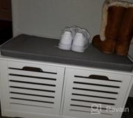 img 1 attached to Organize Your Shoes In Style With Haotian FSR108-W Shoe Cabinet: White 3 Flip-Drawers Shoe Rack And Storage Bench review by Dusty Wonsley