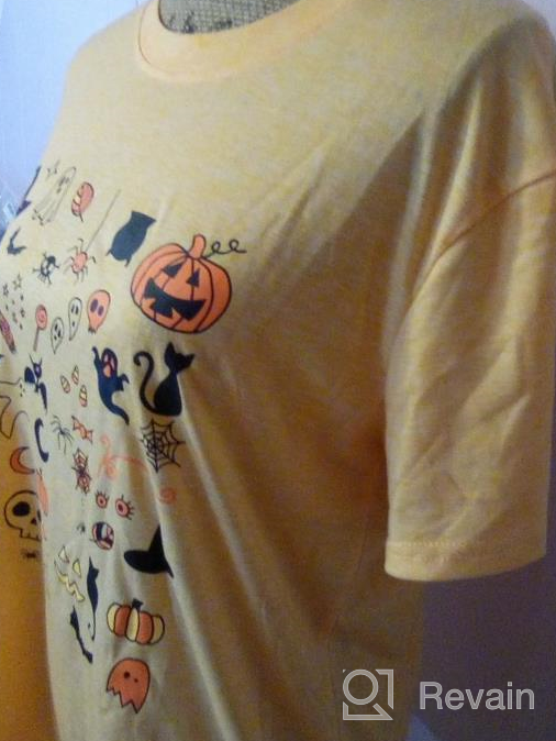 img 1 attached to Spooky T Shirts Women Halloween Doodles Shirt Hocus Pocus Gifts Halloween Graphic Tees 2021 Decor Tops review by Carrie Williams