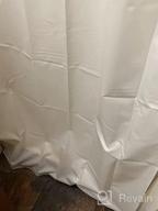 img 1 attached to Ivory Fabric Shower Curtain Liner - 2-In-1 Bathroom Accessory With 12 Grommet Holes, Waterproof, Machine Washable, Hotel Quality, 72 X 72 Inches review by Kyle Armstrong