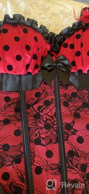 img 1 attached to Women'S Frawirshau Corset Dress Bustier Lingerie Top & Steampunk Skirt Burlesque Halloween Costume review by Barry Shaker