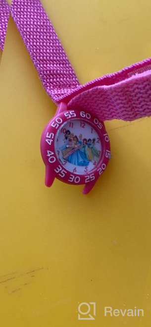 img 1 attached to Disney Kids' W001990 Princess Time Teacher Watch: Fun & Educational Pink Nylon Band review by Muharik Khalifa