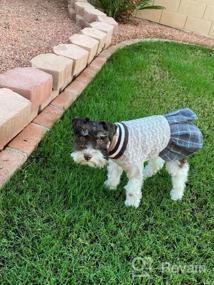 img 5 attached to Medium Grey Dog Sweater Dress Wool Tutu Skirt Winter Warm Knitted Clothes For Small Medium Dogs Girls FLAdorepet
