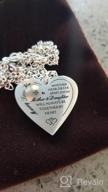 img 1 attached to 🌸 Haoflower Daughter Heart Pendant Necklace: Empowering Motivational Message from Mom and Dad, Crafted in Stainless Steel review by Veronica Garcia