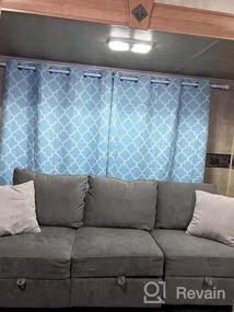 img 5 attached to Модульный 3-местный диван-кровать с местами для хранения для небольших помещений стильного цвета морской волны от HONBAY