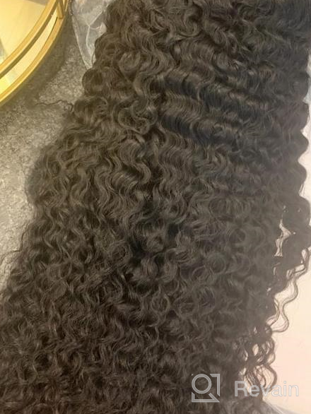 img 1 attached to Pizazz Curly Lace Front Wigs Human Hair With Baby Hair Pre Plucked 180% Density Brazilian Human Hair Wigs For Black Women Natural Hairline (22'', Curly Wig) review by Bronson Hussain